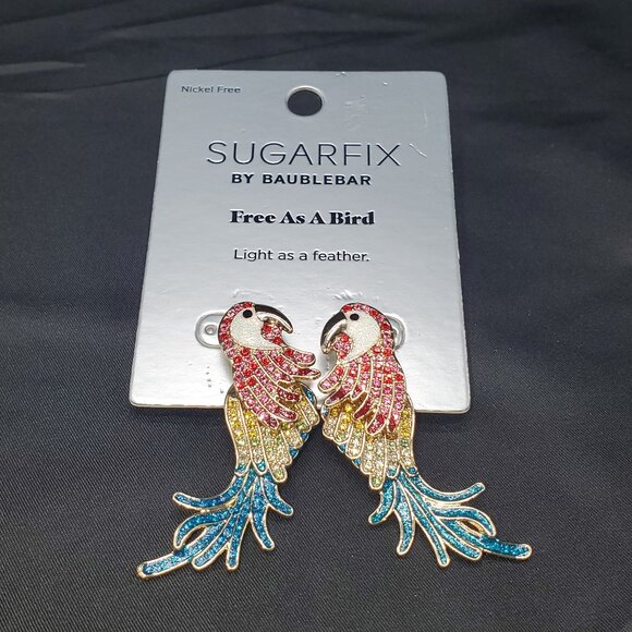 NWT Sugarfix by Baublebar ‘Free as a Bird’ parrot earrings - Picture 1 of 5